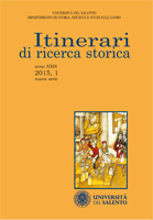 Itinerari di Ricerca Storica - Cover