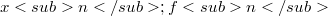 {x<sub>n</sub>; f<sub>n</sub>}